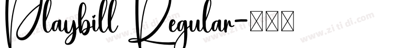Playbill Regular字体转换